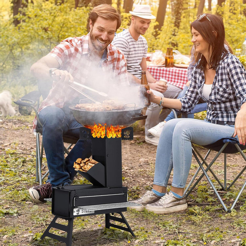 gaomon Portable Rocket Stove For Camping Wood Burning Camping Stove For Cooking Collapsible Backpacking Wood Stove Minute Man Rocket Camp Stove Outdoor Minuteman Cooking Stove Stove Outdoor Wayfair